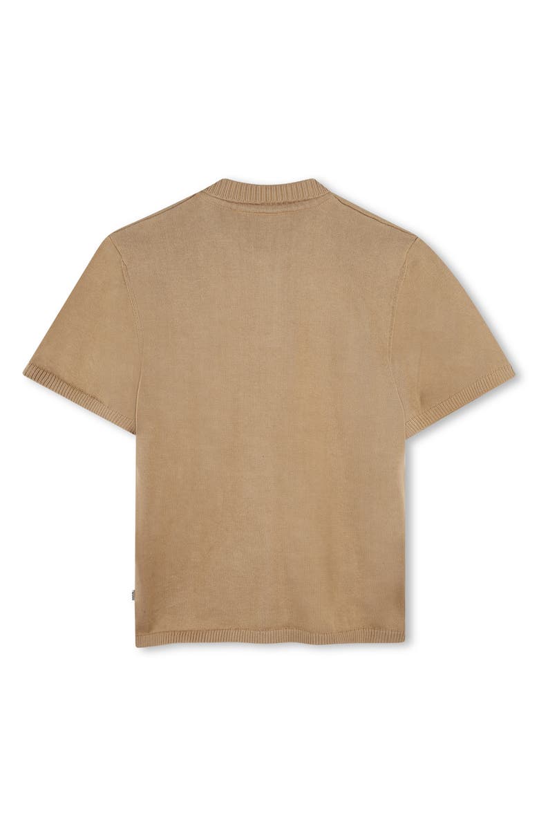 BOSS Kidswear Kids' Rib Collar Cotton Polo Shirt, Alternate, color, Cookie