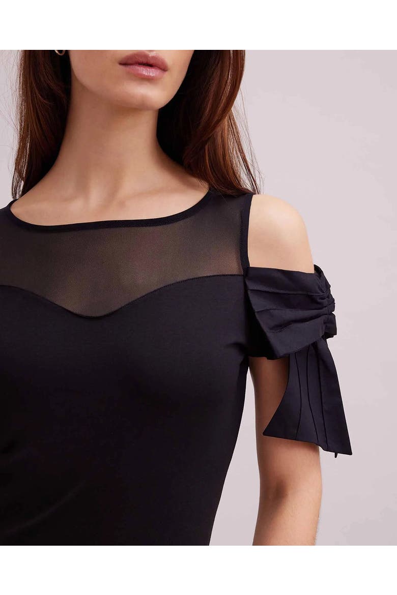 Virtyl Sweetheart Neckline Jersey Top, Alternate, color, Black
