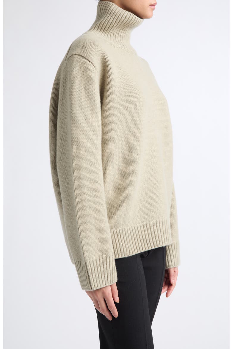 Oversized Lambswool Turtleneck Sweater, Alternate, color, SAGE