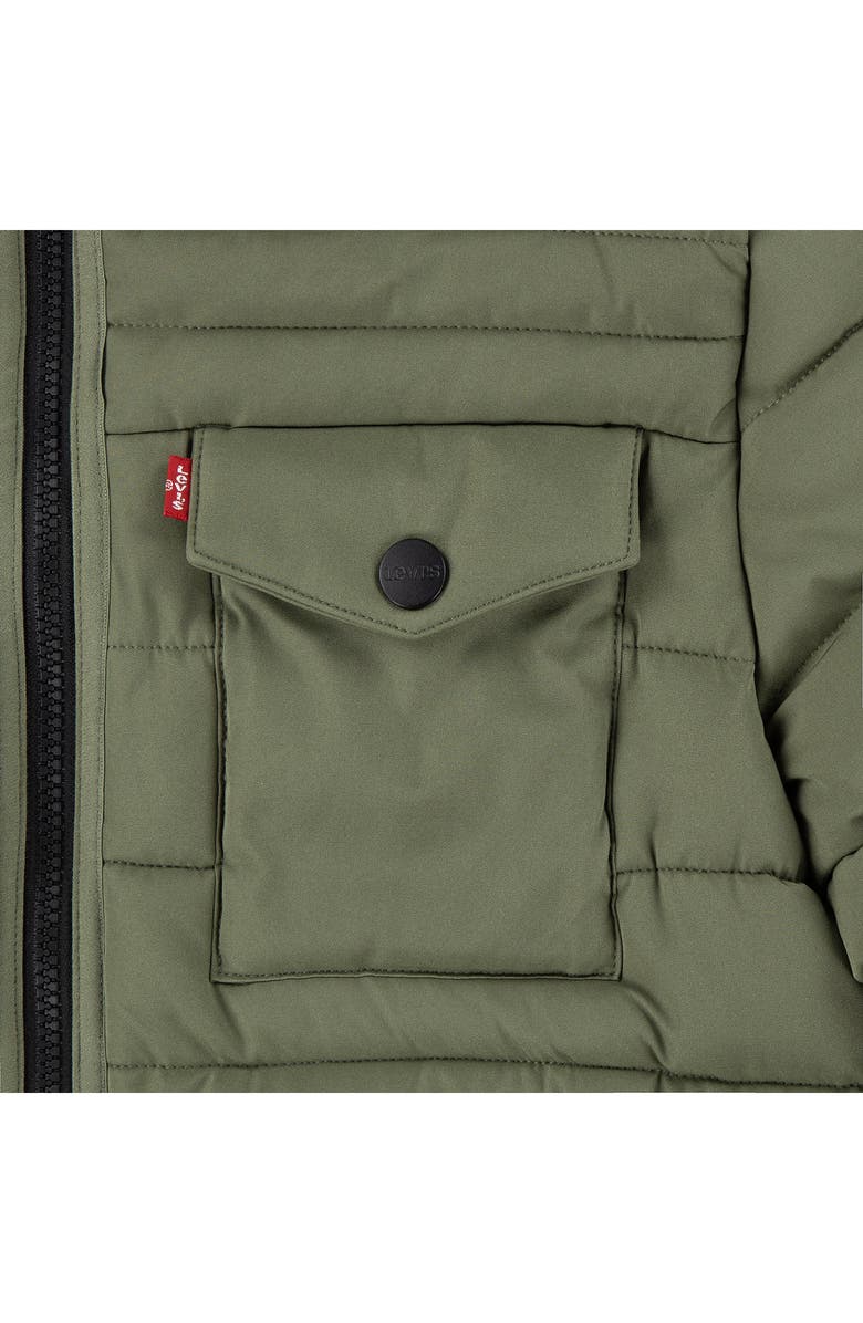 Levi's<sup>®</sup> Kids' Heavyweight Puffer Jacket, Alternate, color, Four Leaf Clover