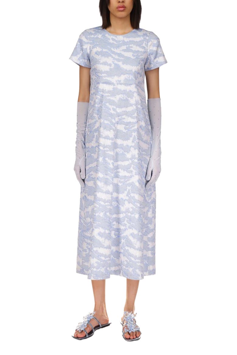 Sauvage Jacquard Dress, Main, color, Powder Blue Multi