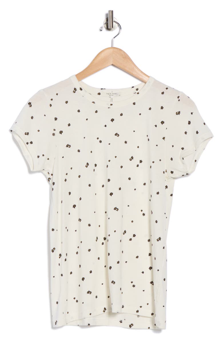 rag & bone Summer Daisy T-Shirt, Alternate, color, Whitemult