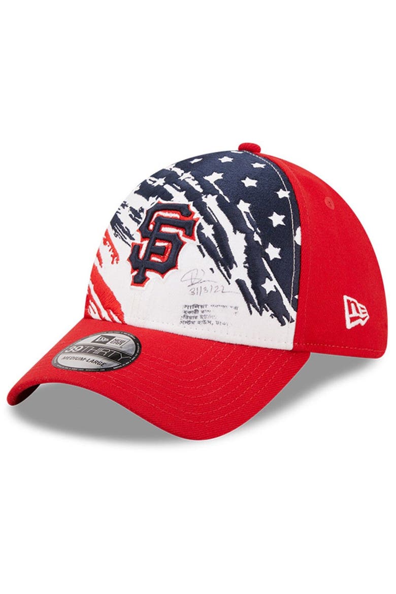 Men's New Era Red San Francisco Giants 2022 4th of July 39THIRTY Flex Hat, Main, color, Red