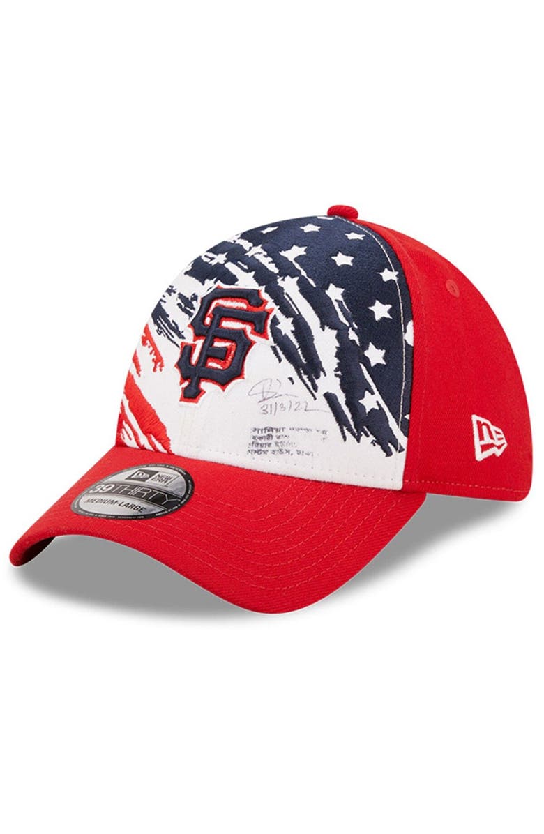 New Era Men's New Era Red San Francisco Giants 2022 4th of July 39THIRTY Flex Hat, Main, color, Red