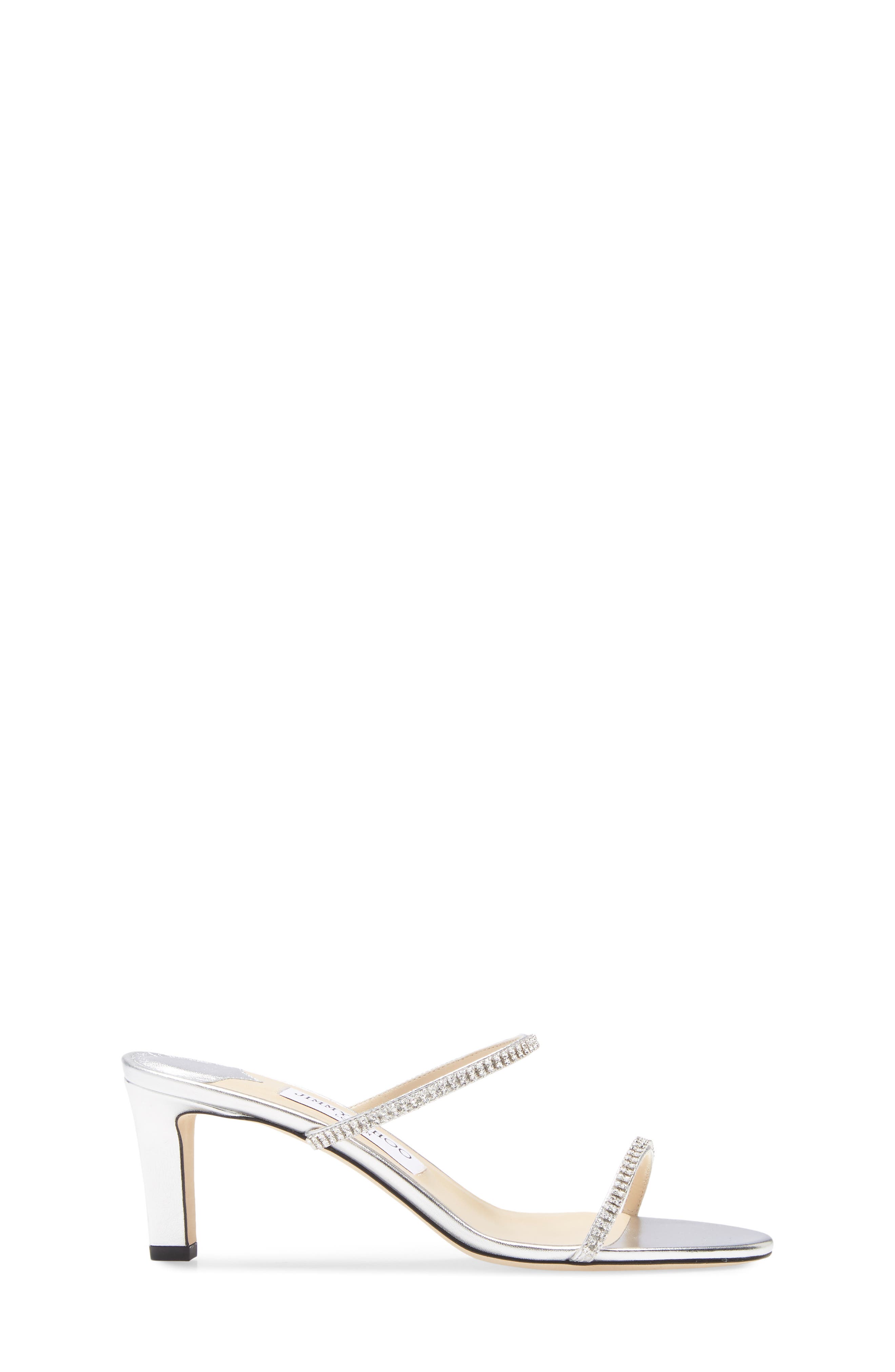 Brea Crystal Embellished Slide Sandal, Alternate, color, SILVER/ CRYSTAL