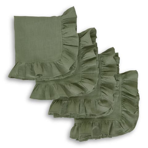 Linen Dinner Napkins - Gabrielle Ruffle, 20" x 20" Inch