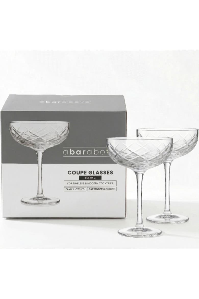 Diamond Cut Coupe Glass, Main, color, Clear