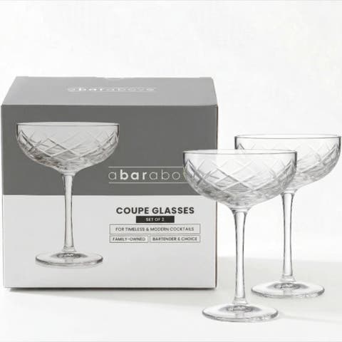 Diamond Cut Coupe Glass