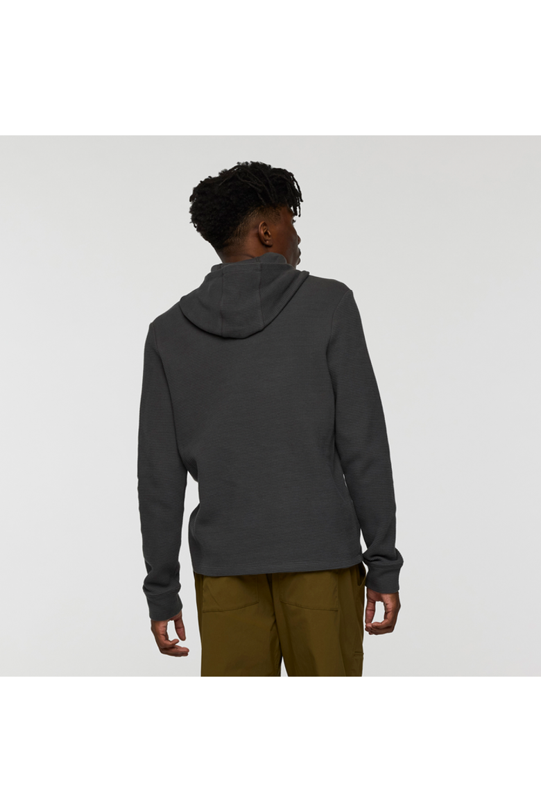 Atajo Long-Sleeve Waffle Hoodie - Men's, Alternate, color, Charcoal