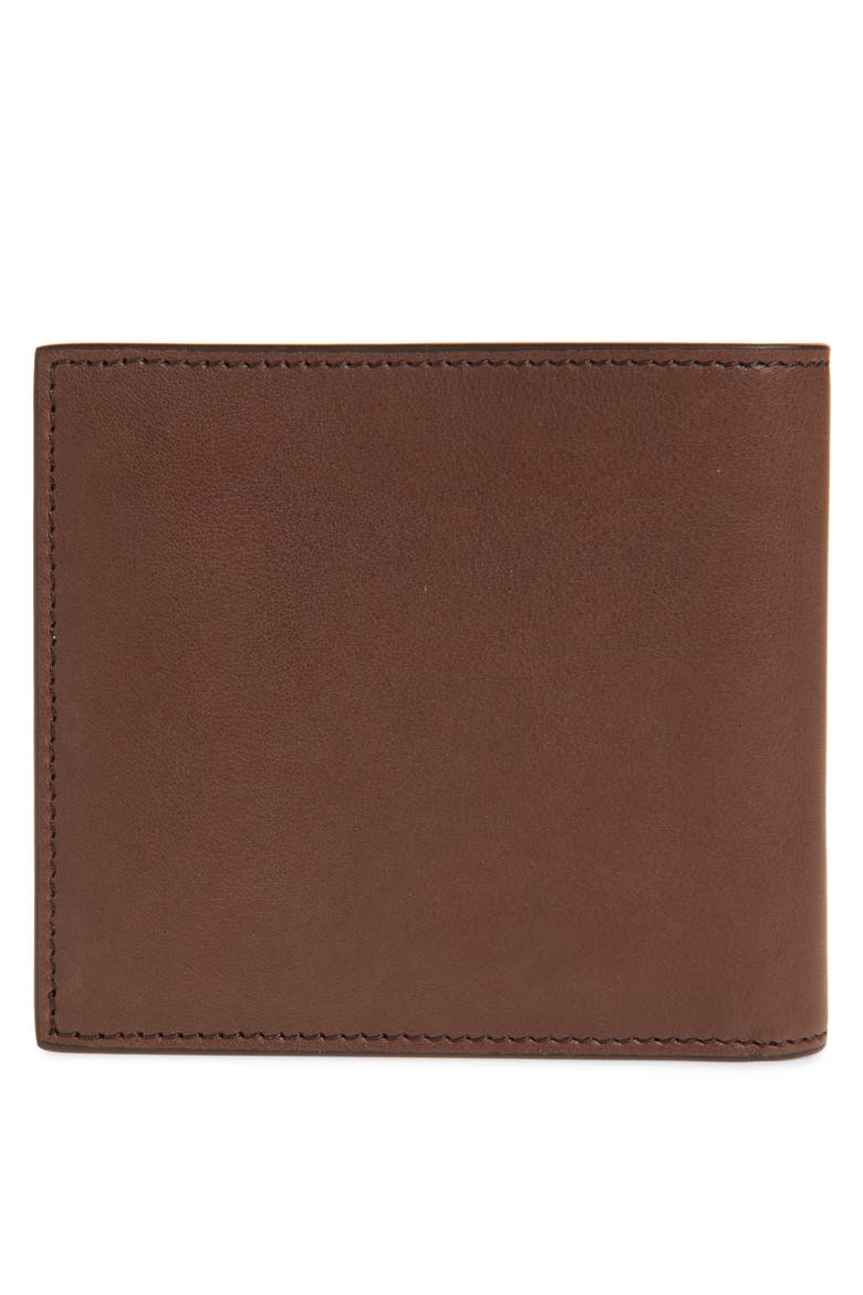 Full Grain Leather Bifold Wallet, Alternate, color, DARK BROWN