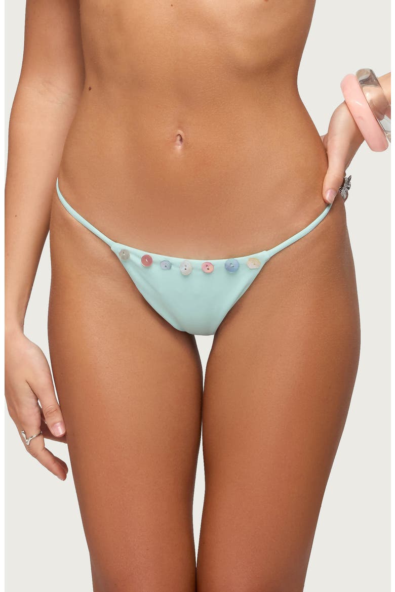 Junie Mixed Button Bikini Bottoms, Main, color, AQUA