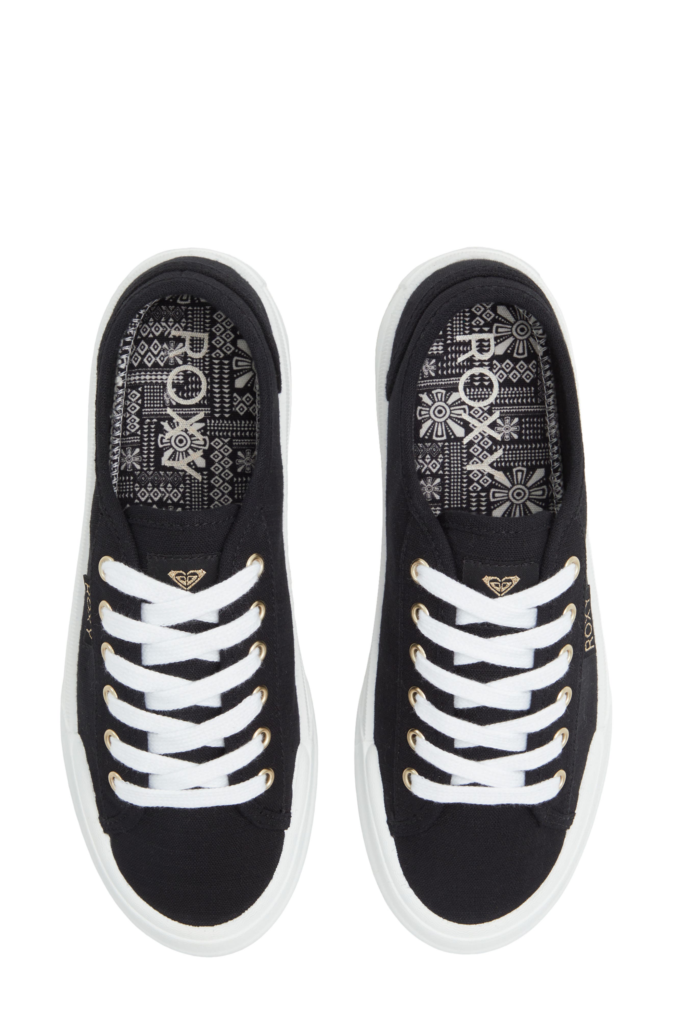 Roxy Marina Sneaker, Alternate, color, Black