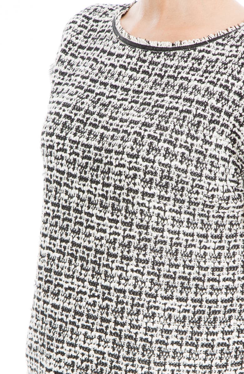 MAX STUDIO Extended Cap Sleeve Tweed Knit Top, Alternate, color, 