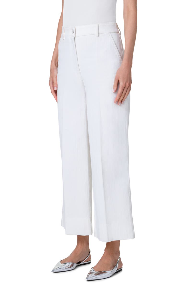 Akris punto Chiara Wide Leg Crop Pants, Alternate, color, Cream