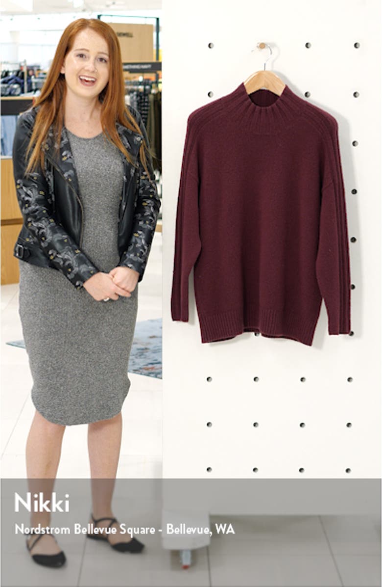 Stripe Detail Mock Neck Sweater, sales video thumbnail