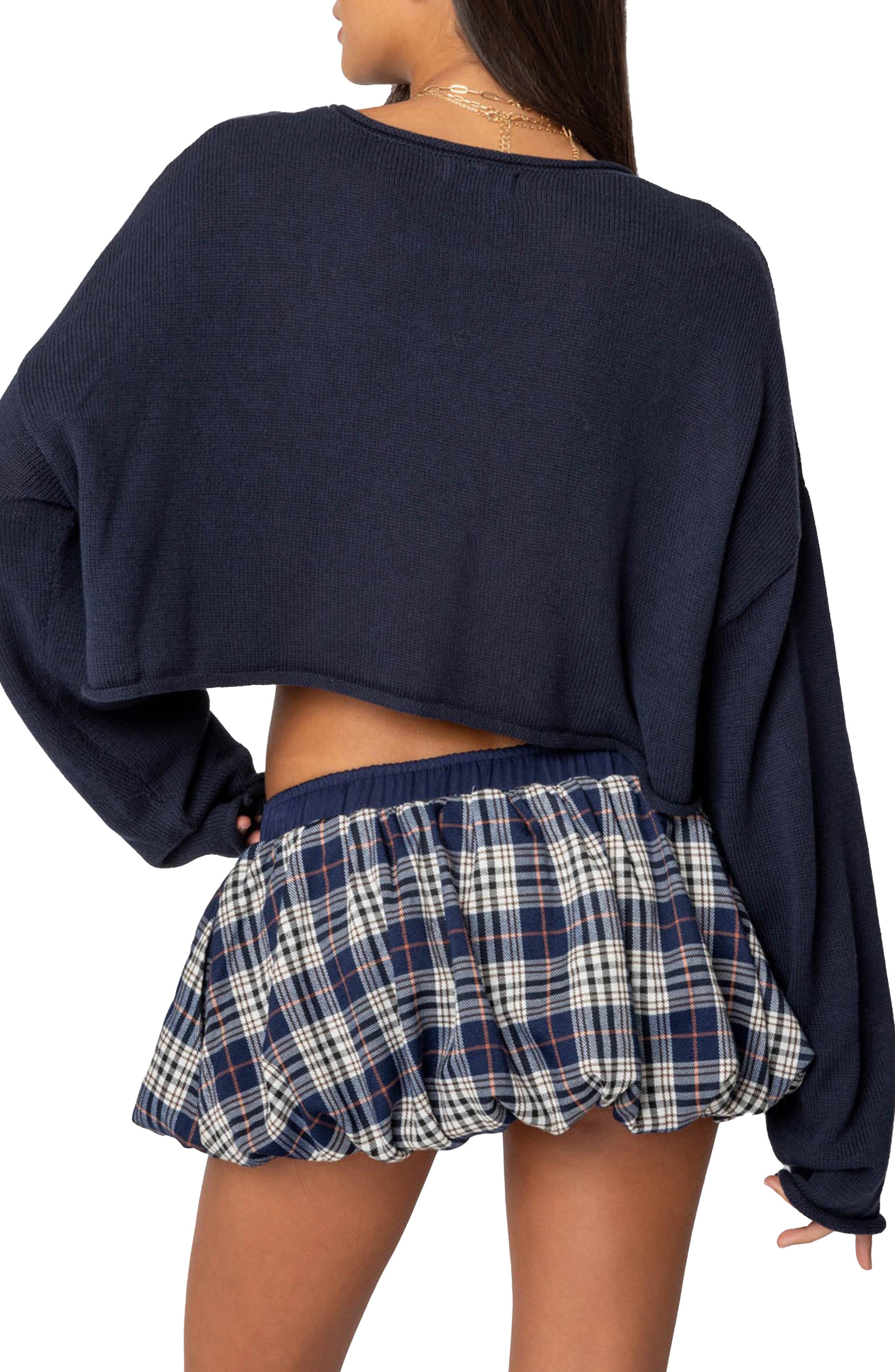 Shyrah Oversize Knit Crop Top - image 2