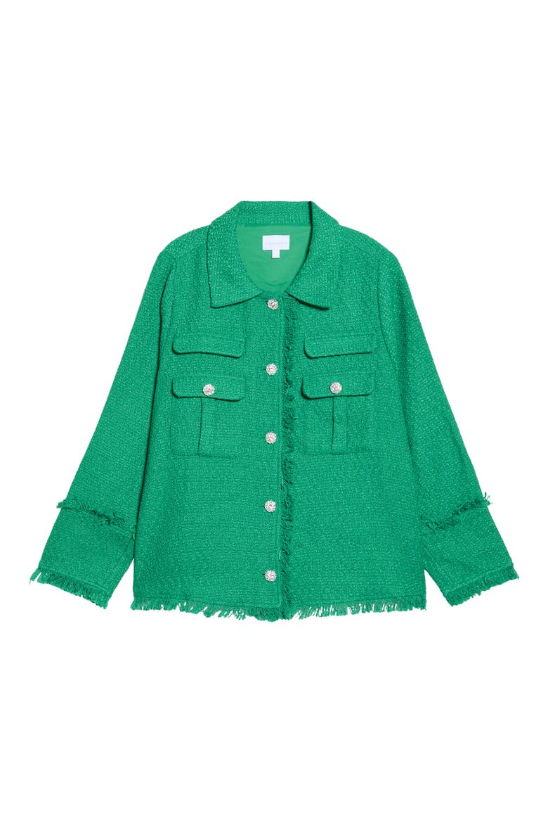 Trista Tweed Blazer, Alternate, color, KELLY-GREEN