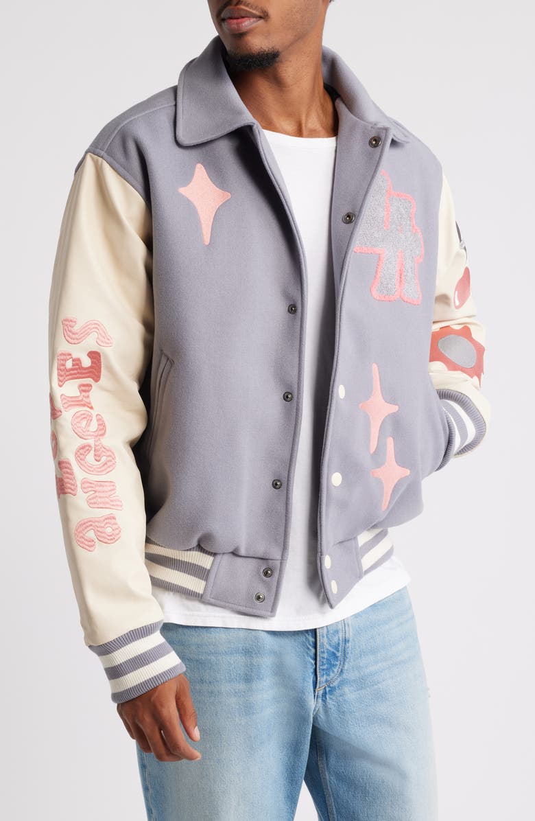 PacSun LA Crash Oversize Varsity Jacket, Main, color, 