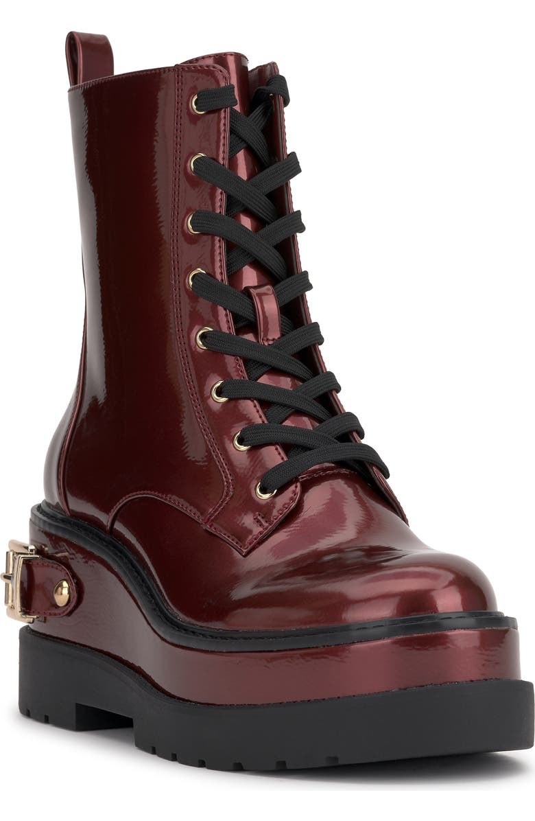Jessica Simpson Imelda Lace-Up Platform Moto Bootie, Main, color, Oxblood