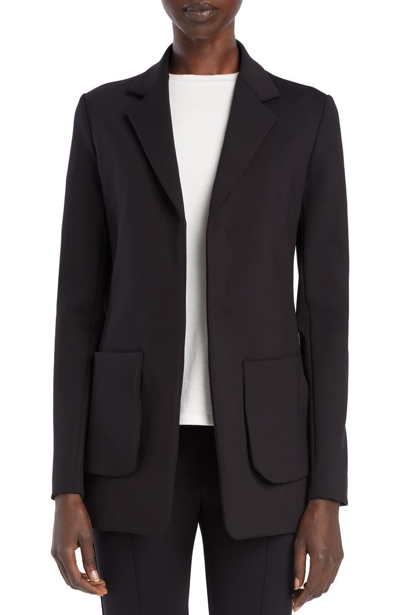 The Row Yedid Single Breasted Scuba Blazer, Main, color, Black