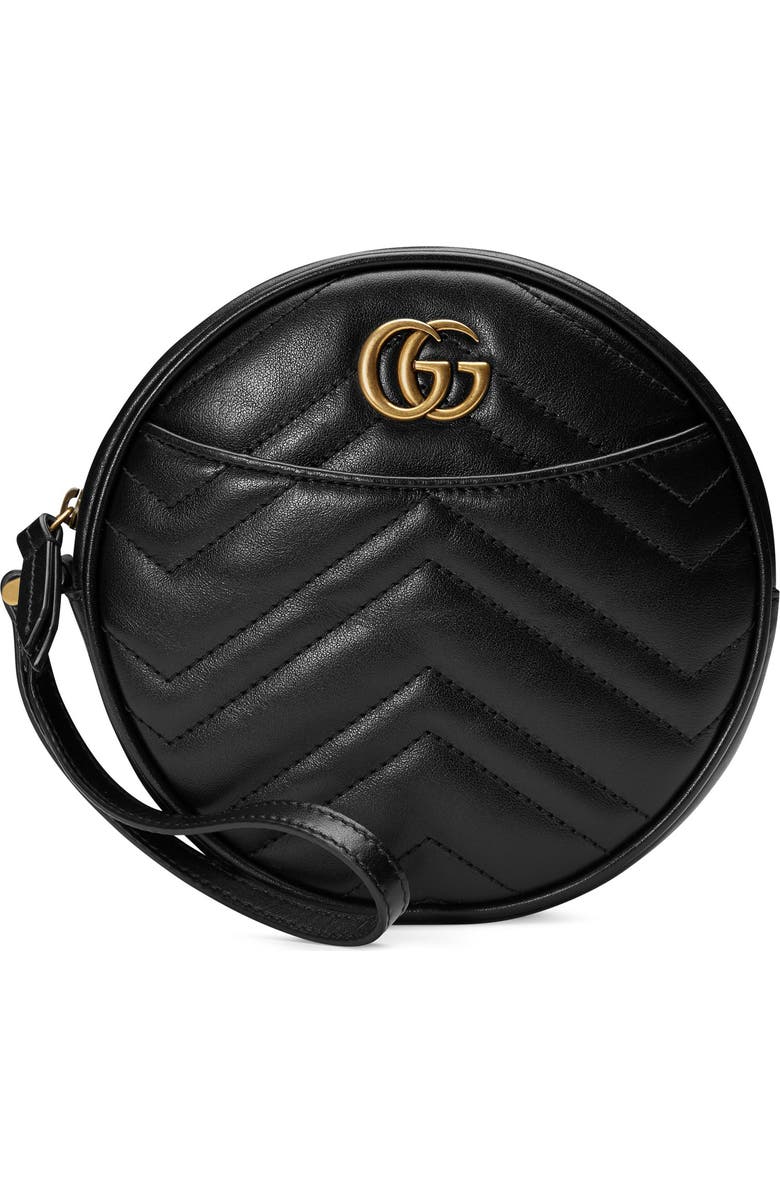 Gucci Leather Wristlet Clutch, Main, color,