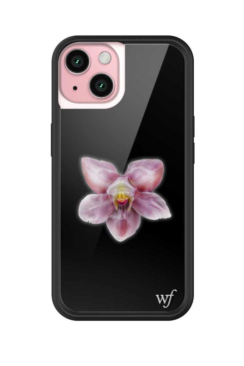 Orchid | Black iPhone Case, Alternate, color, Black