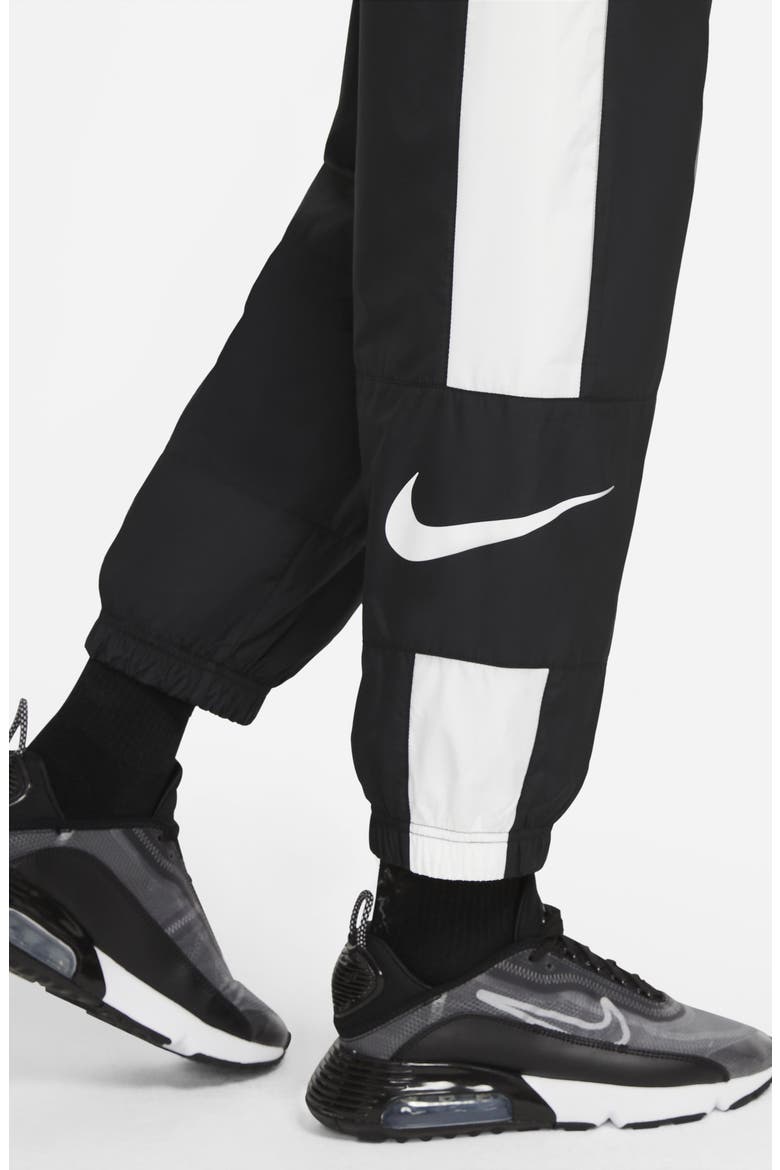 Sportswear Repel Woven Pants, Alternate, color, BLACK/ WHITE/ WHITE