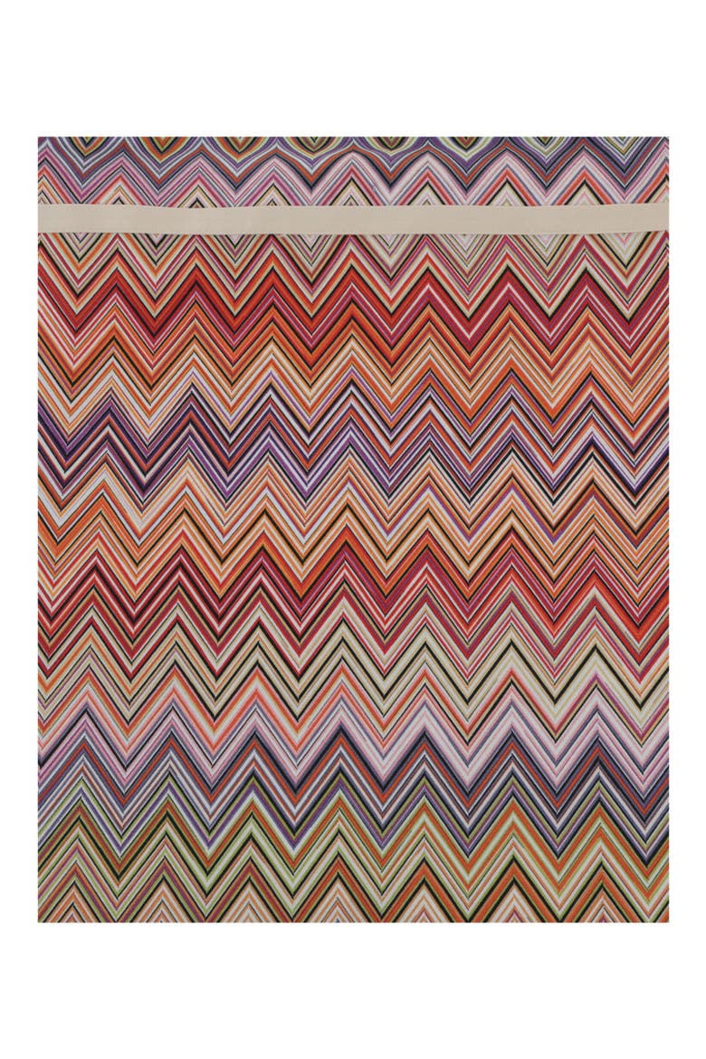 John Chevron Flat Sheet, Alternate, color, RED MULTI