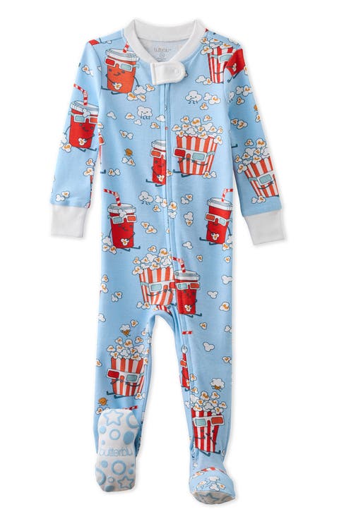 Cruz One-Piece Organic Cotton Footie Pajamas (Baby)