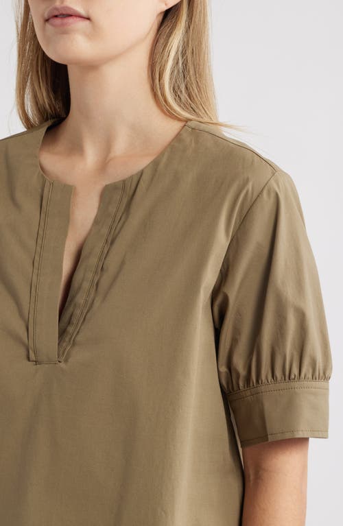 Wit & Wisdom Cuffed Elbow Sleeve Top In Nori Green
