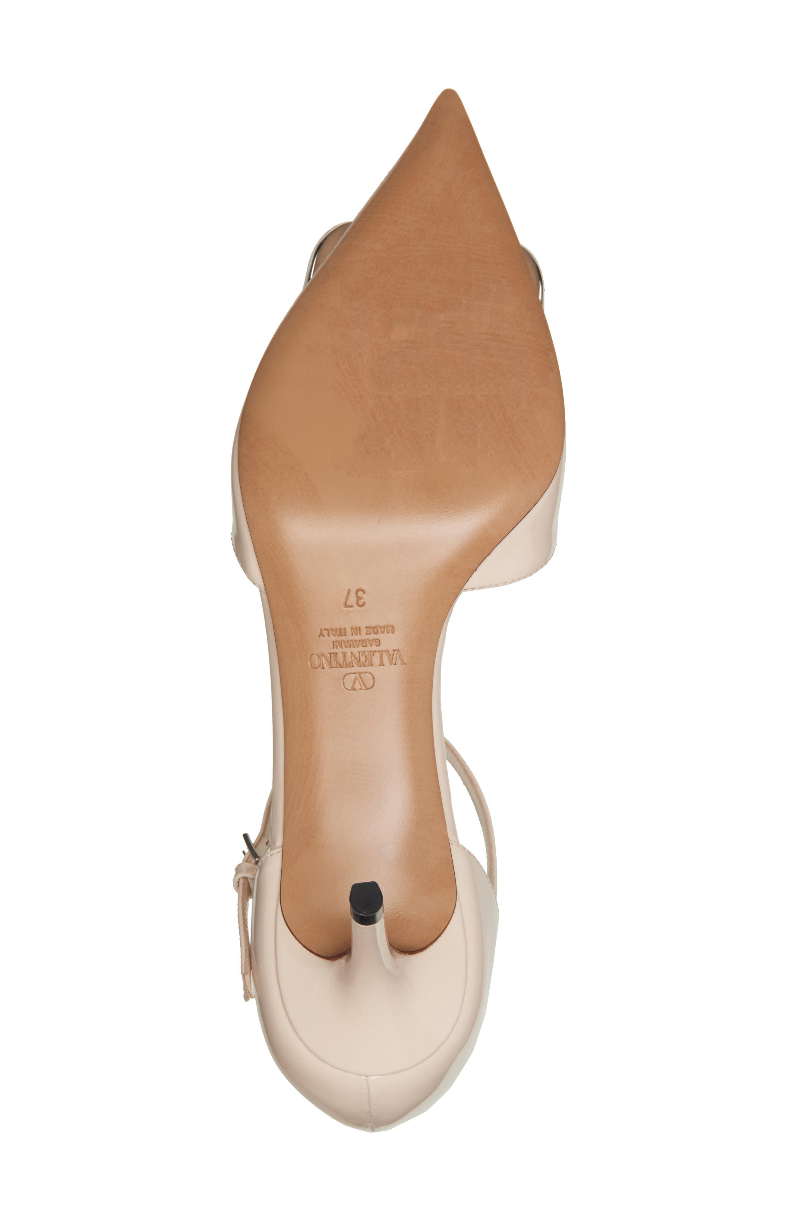 Valentino Garavani VLOGO T-Strap d'Orsay Pump, Alternate, color, Light Ivory