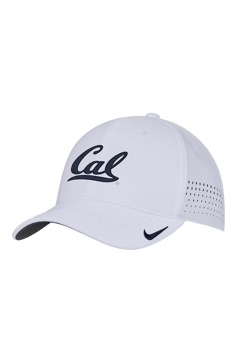 Nike Men's Nike White Cal Bears 2025 On-Field Performance Flex Hat, Alternate, color, 
