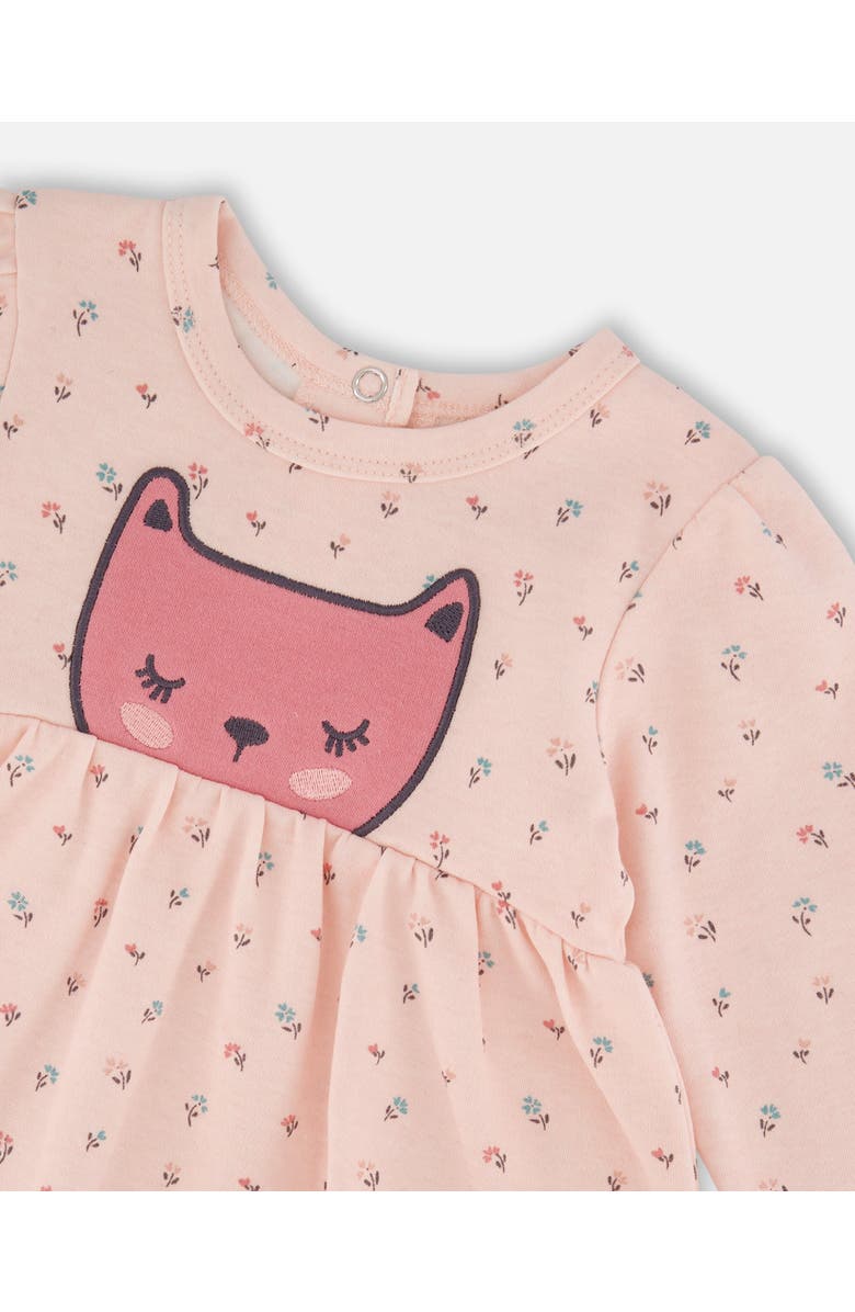 Deux par Deux Organic Cotton Dress and Leggings Set, Alternate, color, Pink Mini Floral