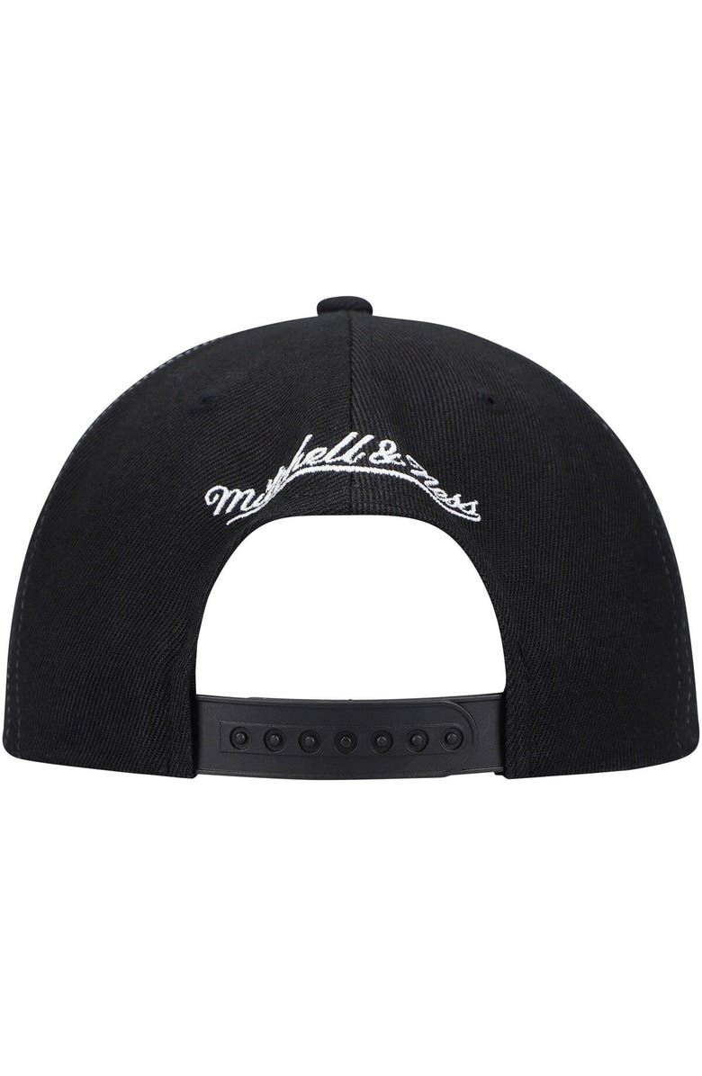 Mitchell & Ness Men's Mitchell & Ness Black Brooklyn Nets Hype Type Snapback Hat, Alternate, color, 