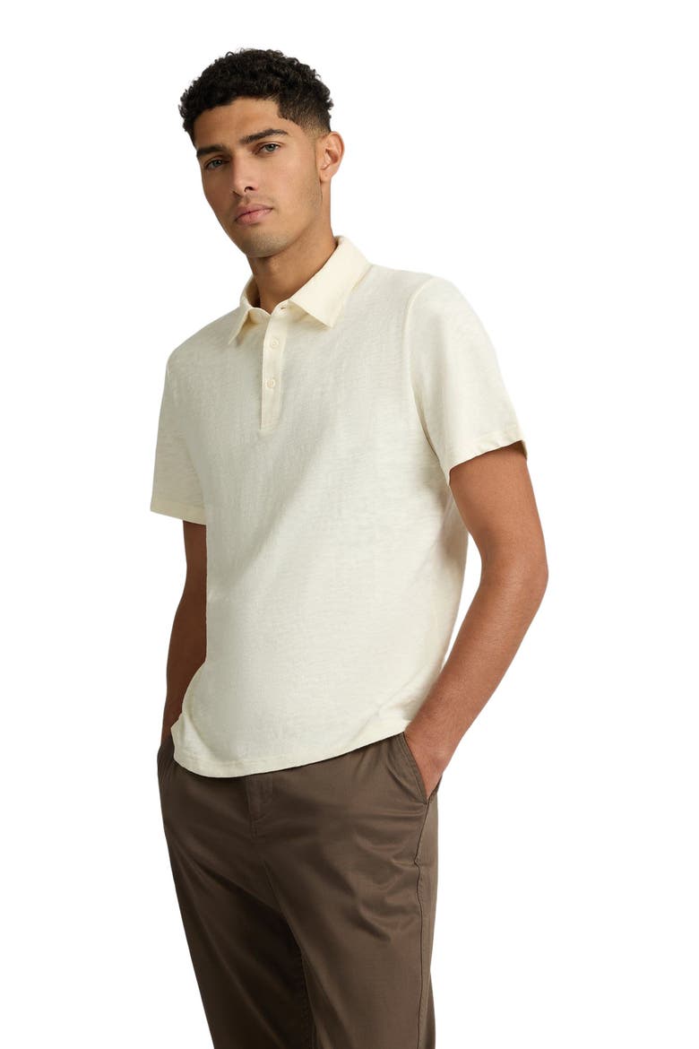 Heavyweight Slub Polo, Alternate, color, ECRU