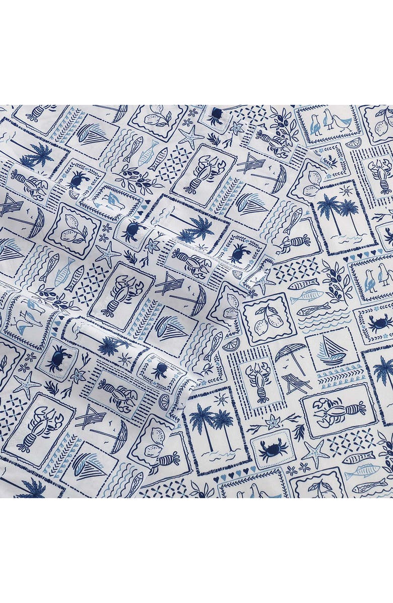 Nautica Beach Collage Cooling Microfiber Sheet Set, Alternate, color, 