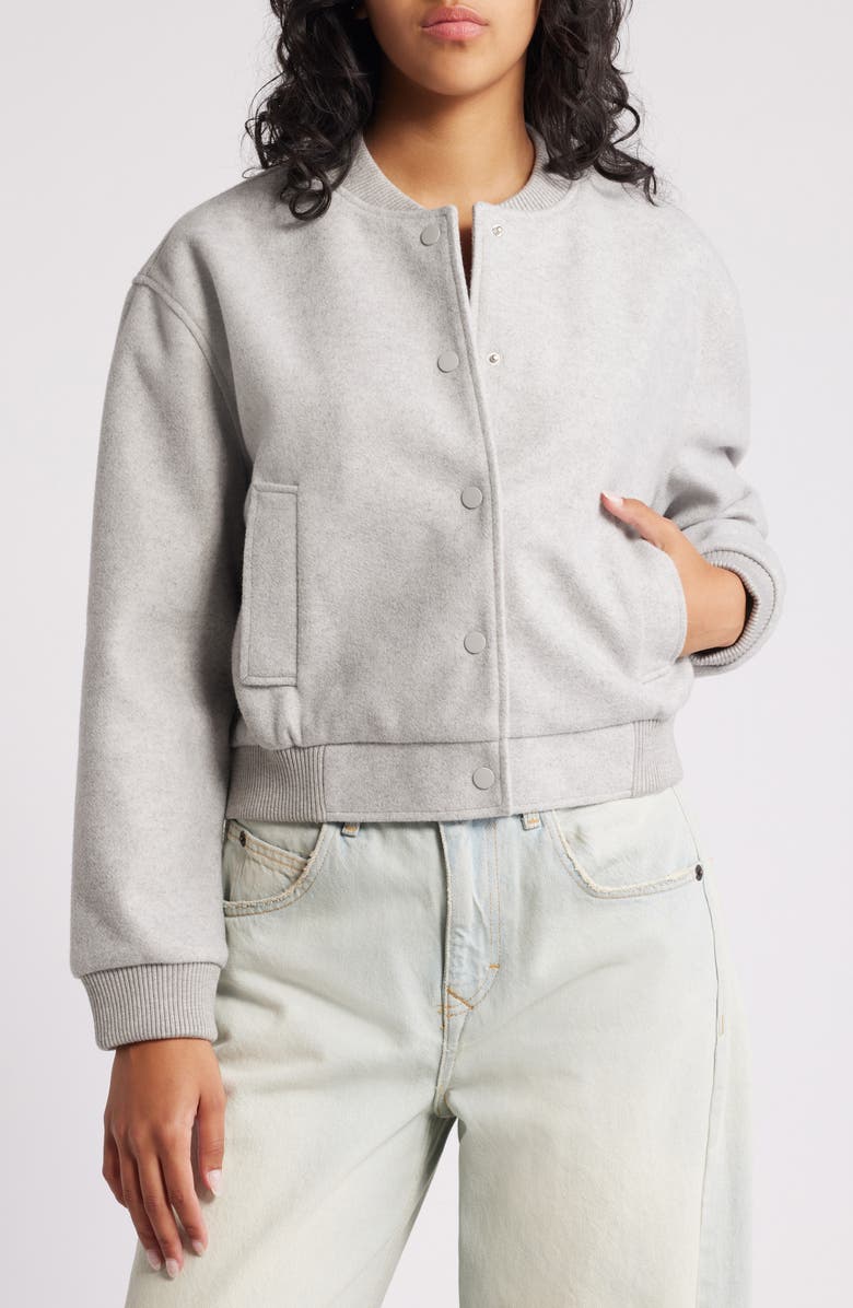 All in Favor Bomber Jacket, Alternate, color, Light Dove