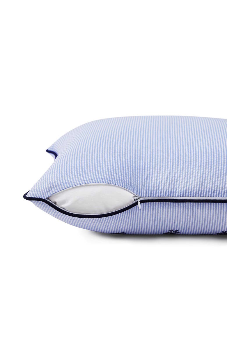 Tommy Hilfiger Riviera Monogram Accent Pillow, Alternate, color, Deep Blue