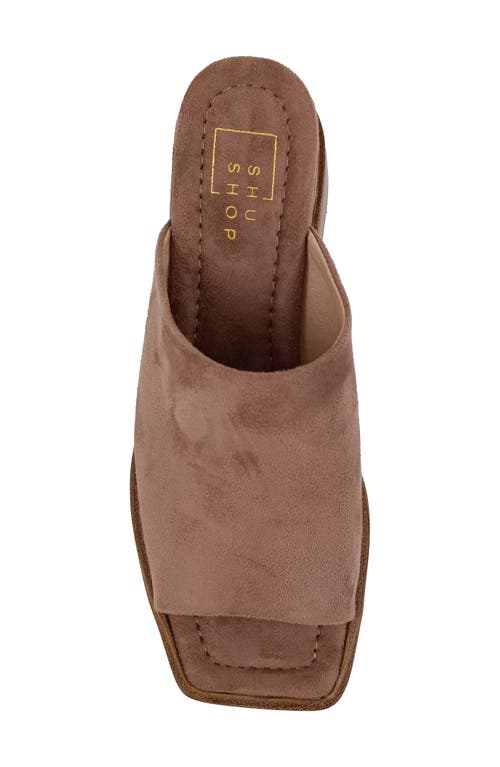 Shushop Karlie Platform Slide Sandal In Brown