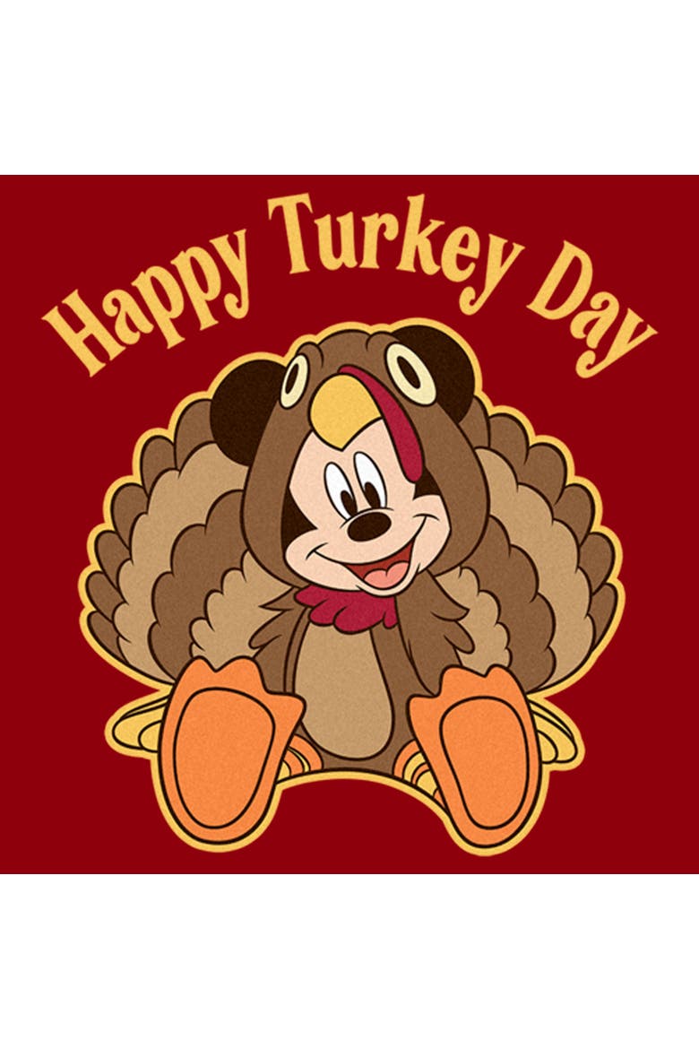 Men's Happy Turkey Day Short Sleeve Graphic T-Shirt, Alternate, color, Cardinal