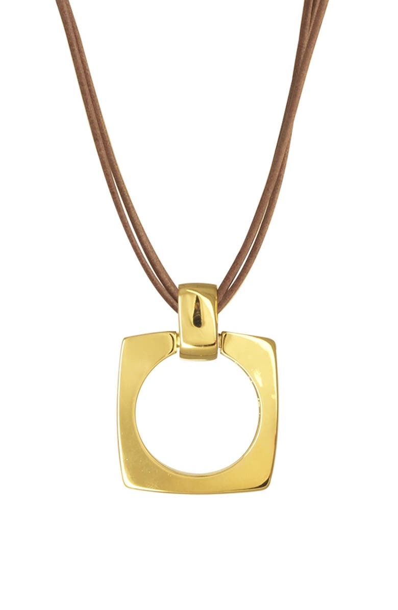 CXC Aldaba Long Necklace, Main, color, Gold