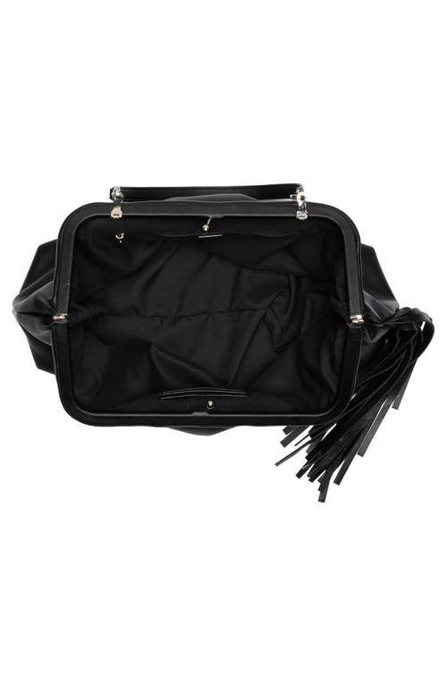 Bcbg Oversize Fringe Shoulder Bag In Black