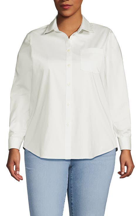 Plus Size Cooling Button Front Shirt
