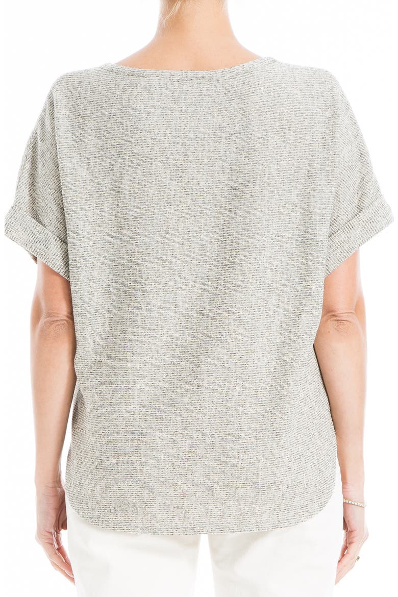 Short Sleeve Ribbed T-Shirt, Alternate, color, OAT/ BLK