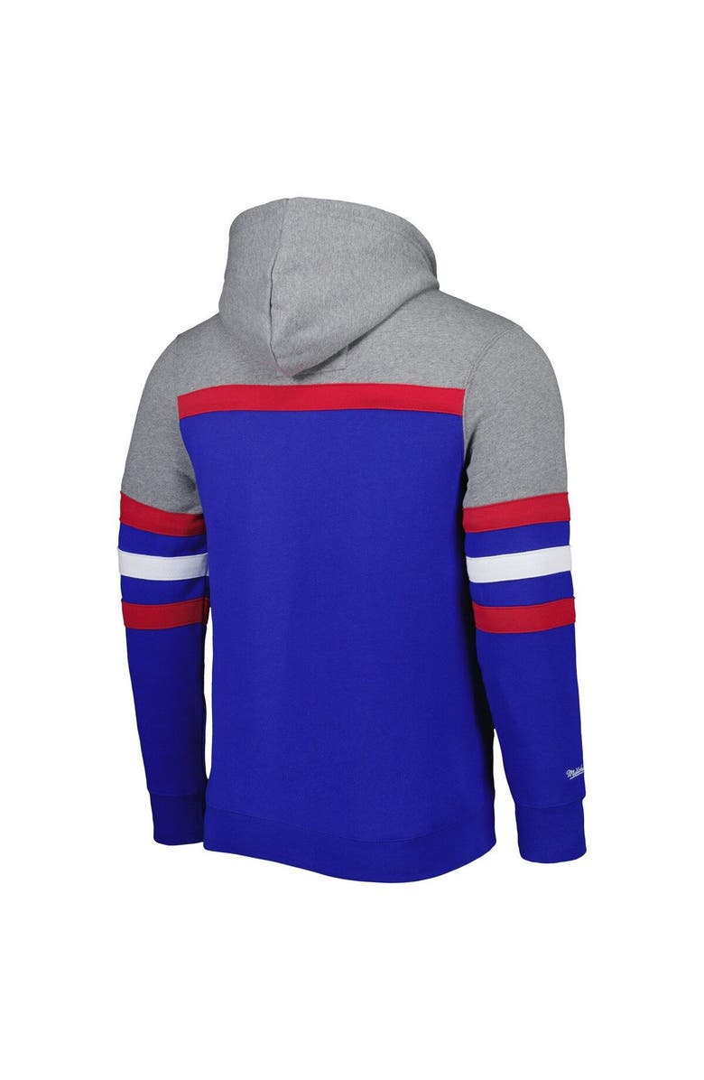 Mitchell & Ness Men's Mitchell & Ness Royal/Heathered Gray New England Patriots Head Coach Pullover Hoodie, Alternate, color, Royal