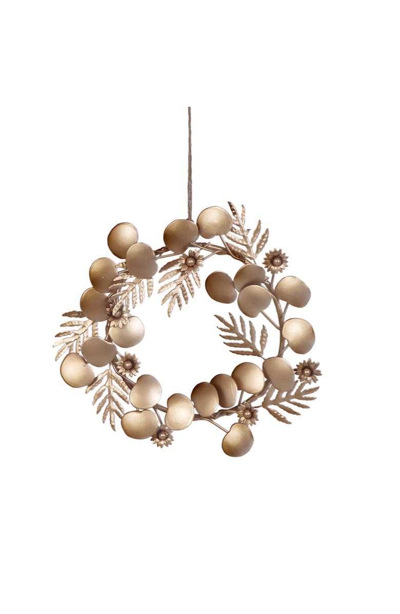 CG Hunter 7.5" Iron Wreath Ornament, Brass, Main, color, Brass