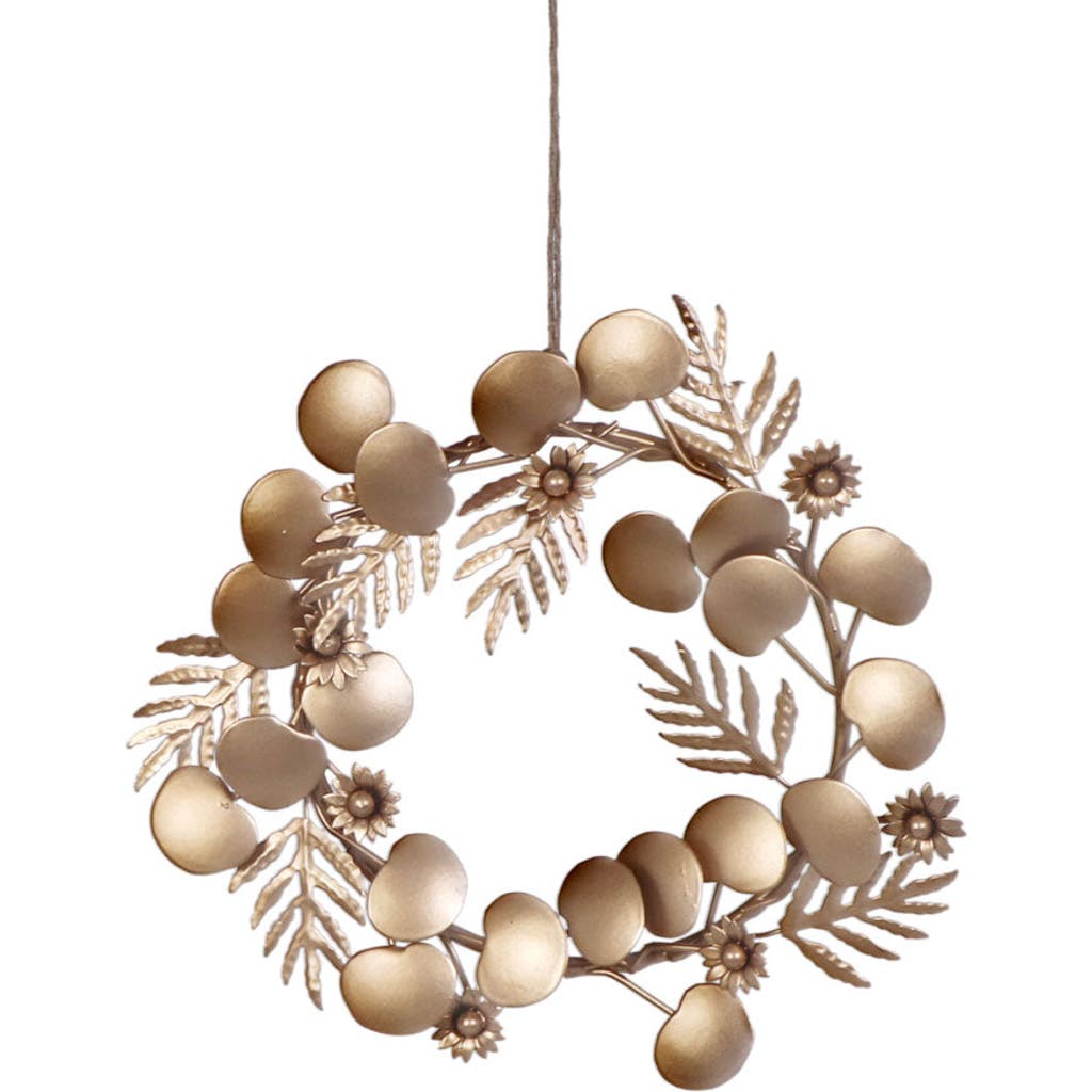 Cg Hunter 7.5" Iron Wreath Ornament, Brass In Gold