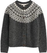 Seasalt Cornwall Port Kinnis Fair Isle Merino Wool Blend Cardigan