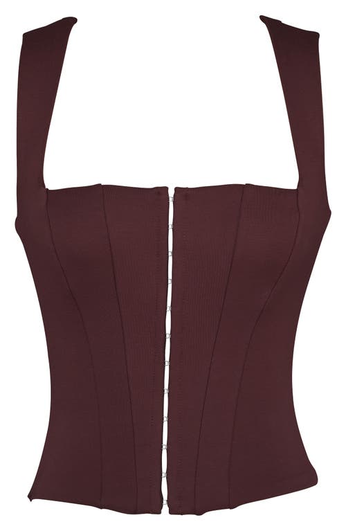 House Of Cb The Balconette Corset Top In Brown