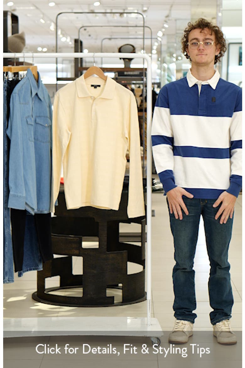 Jacquard Stripe Long Sleeve Polo video